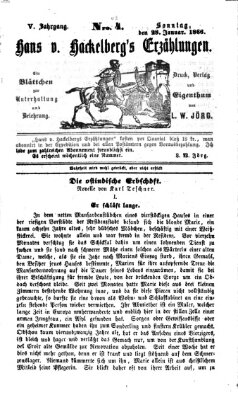 Hans von Hackelberg's Erzählungen Sonntag 28. Januar 1866