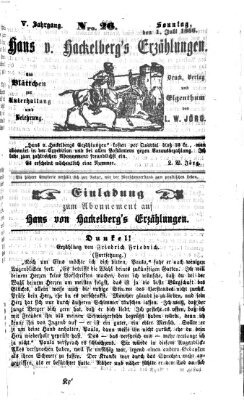 Hans von Hackelberg's Erzählungen Sonntag 1. Juli 1866