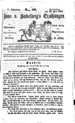 Hans von Hackelberg's Erzählungen Sonntag 22. Juli 1866