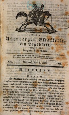 Die Nürnberger Estaffette Mittwoch 1. Juli 1835