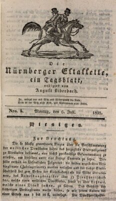 Die Nürnberger Estaffette Montag 6. Juli 1835