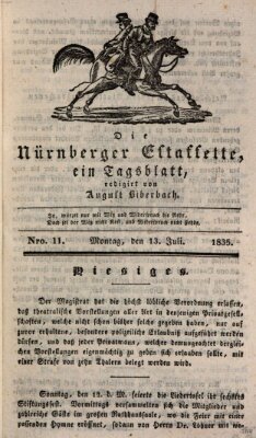 Die Nürnberger Estaffette Montag 13. Juli 1835