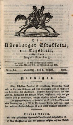 Die Nürnberger Estaffette Samstag 8. August 1835