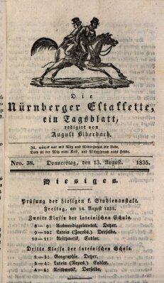 Die Nürnberger Estaffette Donnerstag 13. August 1835