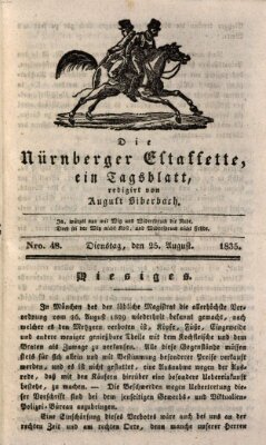 Die Nürnberger Estaffette Dienstag 25. August 1835