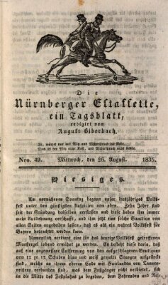 Die Nürnberger Estaffette Mittwoch 26. August 1835