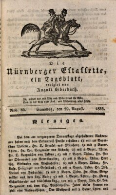 Die Nürnberger Estaffette Samstag 29. August 1835