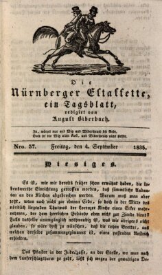 Die Nürnberger Estaffette Freitag 4. September 1835