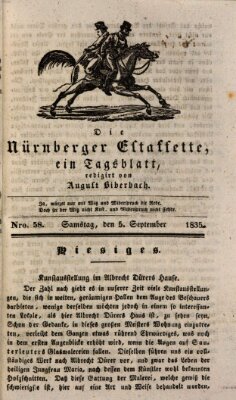 Die Nürnberger Estaffette Samstag 5. September 1835