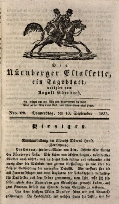 Die Nürnberger Estaffette Donnerstag 10. September 1835