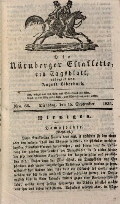 Die Nürnberger Estaffette Dienstag 15. September 1835