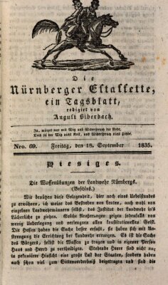 Die Nürnberger Estaffette Freitag 18. September 1835