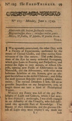 The free thinker or essays of wit and humour Donnerstag 1. Juni 1719