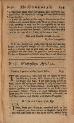 The Englishman Samstag 22. April 1713