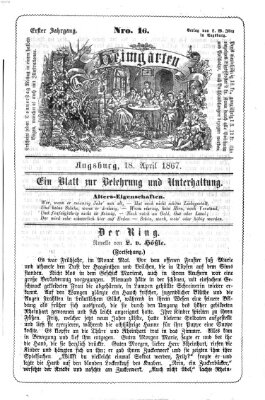 Heimgarten Donnerstag 18. April 1867