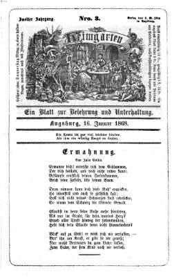 Heimgarten Donnerstag 16. Januar 1868