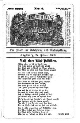 Heimgarten Donnerstag 27. Februar 1868