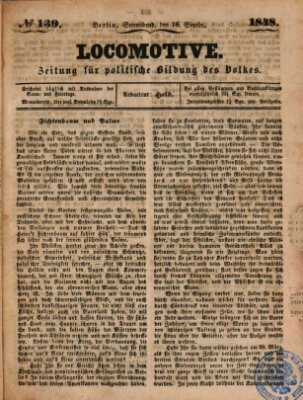 Locomotive Samstag 16. September 1848