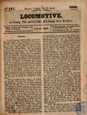 Locomotive Dienstag 26. September 1848