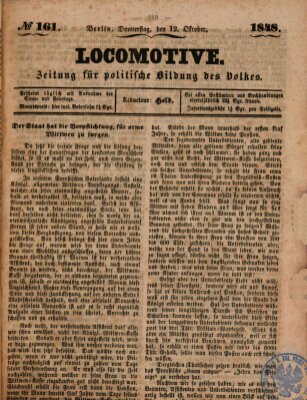 Locomotive Donnerstag 12. Oktober 1848