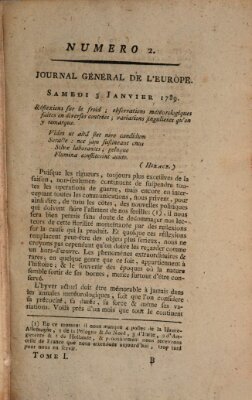 Journal général de l'Europe ou Mercure national et étranger Samstag 3. Januar 1789