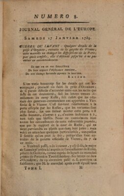 Journal général de l'Europe ou Mercure national et étranger Samstag 17. Januar 1789