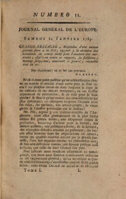 Journal général de l'Europe ou Mercure national et étranger Samstag 24. Januar 1789