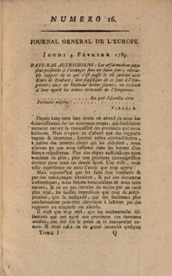 Journal général de l'Europe ou Mercure national et étranger Donnerstag 5. Februar 1789