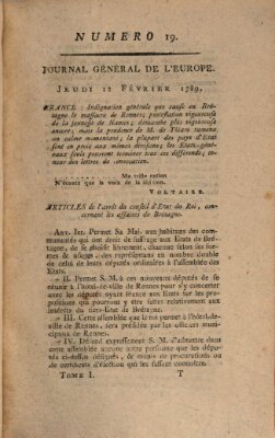 Journal général de l'Europe ou Mercure national et étranger Donnerstag 12. Februar 1789