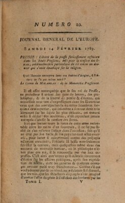Journal général de l'Europe ou Mercure national et étranger Samstag 14. Februar 1789