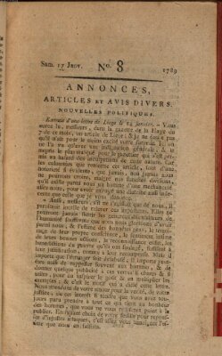 Journal général de l'Europe ou Mercure national et étranger Samstag 17. Januar 1789