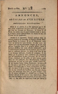 Journal général de l'Europe ou Mercure national et étranger Dienstag 10. Februar 1789