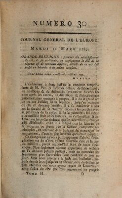 Journal général de l'Europe ou Mercure national et étranger Dienstag 10. März 1789