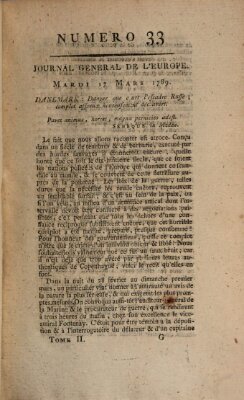 Journal général de l'Europe ou Mercure national et étranger Dienstag 17. März 1789