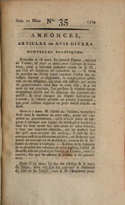 Journal général de l'Europe ou Mercure national et étranger Samstag 21. März 1789