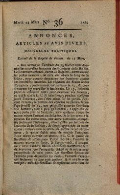 Journal général de l'Europe ou Mercure national et étranger Samstag 14. März 1789