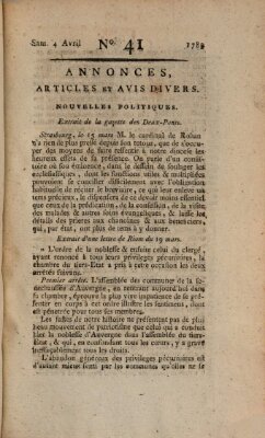 Journal général de l'Europe ou Mercure national et étranger Samstag 4. April 1789