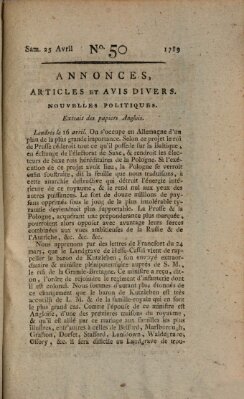 Journal général de l'Europe ou Mercure national et étranger Samstag 25. April 1789