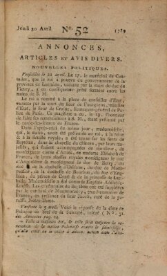 Journal général de l'Europe ou Mercure national et étranger Donnerstag 30. April 1789