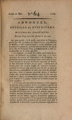 Journal général de l'Europe ou Mercure national et étranger Donnerstag 28. Mai 1789