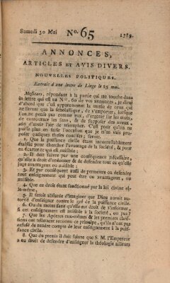 Journal général de l'Europe ou Mercure national et étranger Samstag 30. Mai 1789