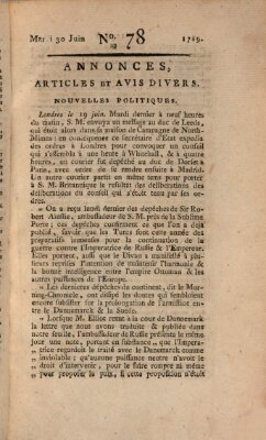 Journal général de l'Europe ou Mercure national et étranger Dienstag 30. Juni 1789