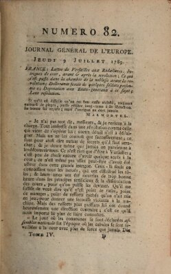 Journal général de l'Europe ou Mercure national et étranger Donnerstag 9. Juli 1789