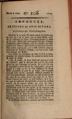 Journal général de l'Europe ou Mercure national et étranger Mittwoch 8. Juli 1789