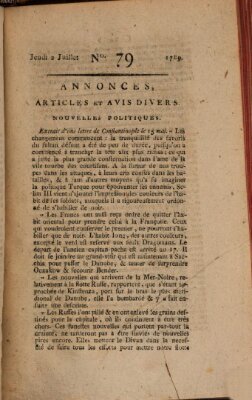 Journal général de l'Europe ou Mercure national et étranger Donnerstag 2. Juli 1789