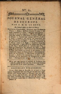 Journal général de l'Europe ou Mercure national et étranger Samstag 20. August 1791