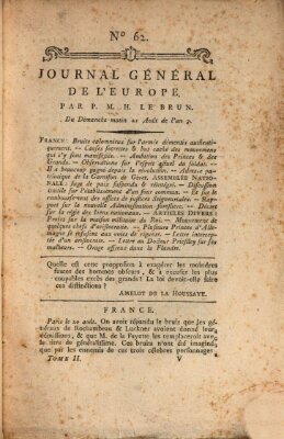 Journal général de l'Europe ou Mercure national et étranger Sonntag 21. August 1791