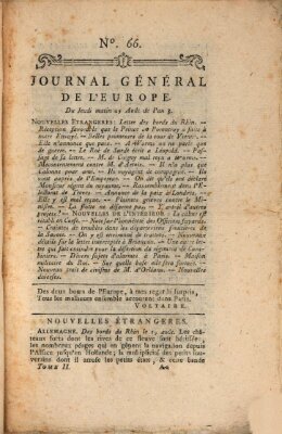 Journal général de l'Europe ou Mercure national et étranger Donnerstag 25. August 1791