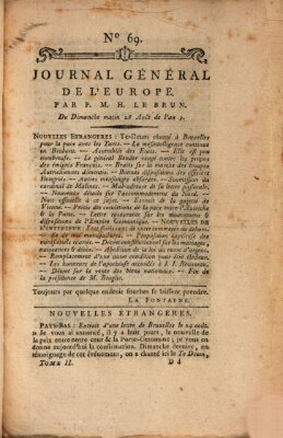 Journal général de l'Europe ou Mercure national et étranger Sonntag 28. August 1791