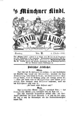 's Münchner Kindl Samstag 6. Oktober 1860